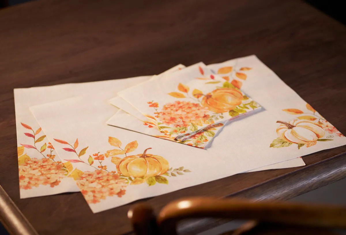 Servietten Im Dinnerformat>DUNI Tissue-Serviette 40 x 40 cm Spicy Pumpkin 3-lagig