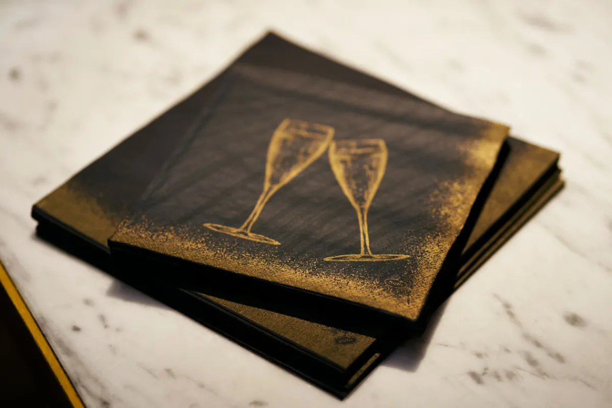 Servietten Im Lunchformat>DUNI Tissue-Serviette 33 x 33 cm Sparkly cheers bl 3-lagig