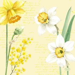 Servietten Im Lunchformat>DUNI Tissue-Serviette 33 x 33 cm Spring Daffodil 3-lagig