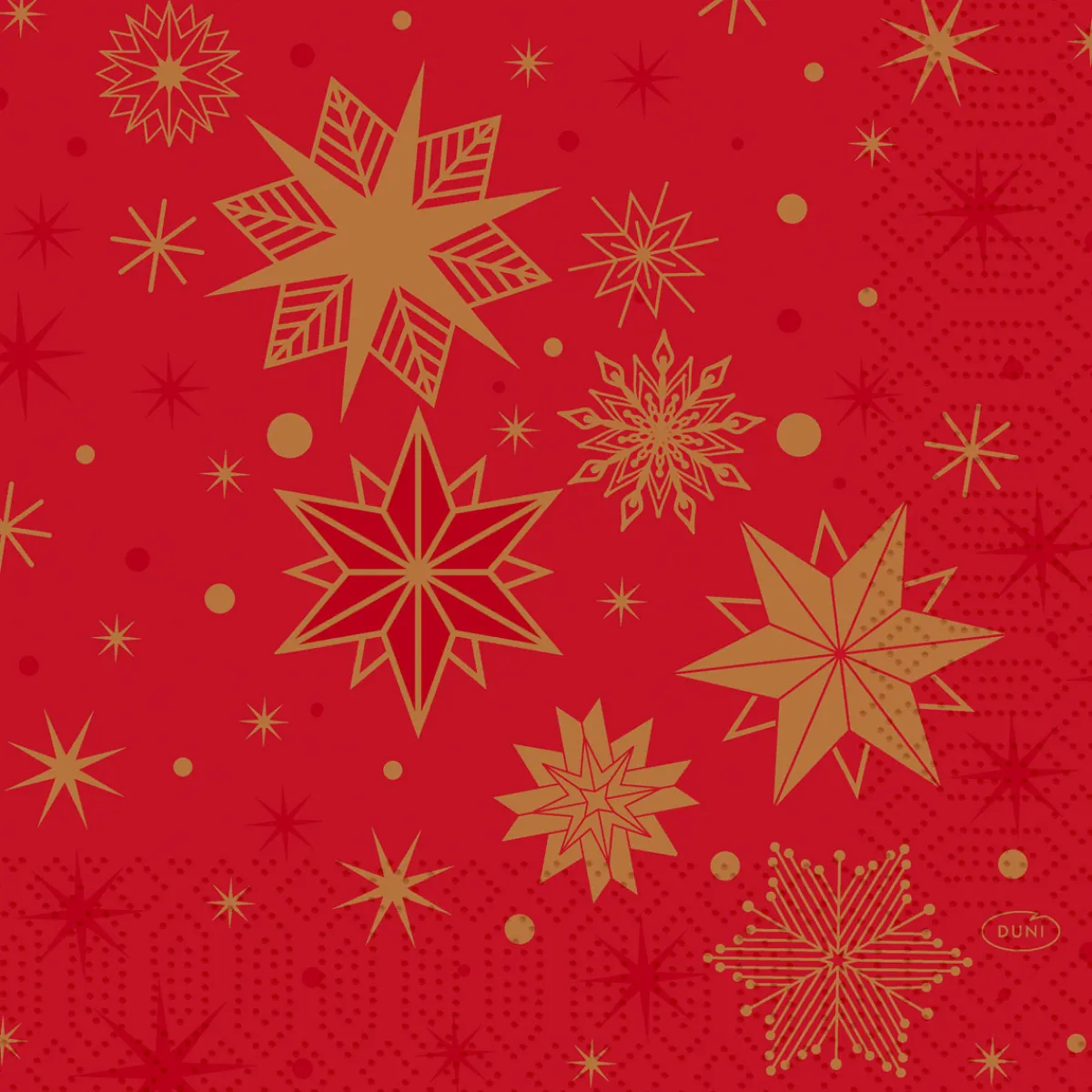 Servietten Im Lunchformat>DUNI Tissue-Serviette 33 x 33 cm Stargazing Red 3-lagig