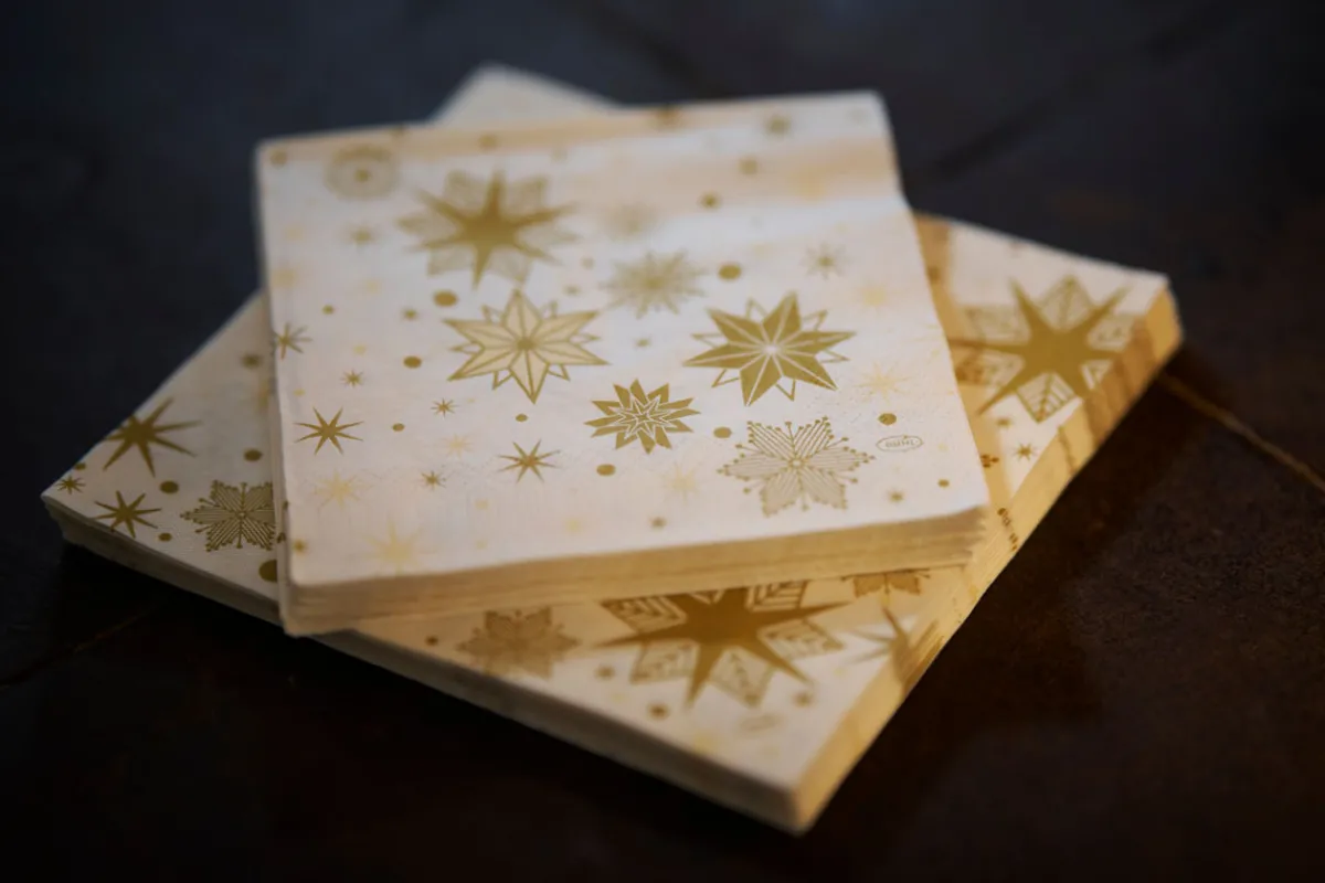 Servietten Im Lunchformat>DUNI Tissue-Serviette 33 x 33 cm Stargazing Cream 3-lagig