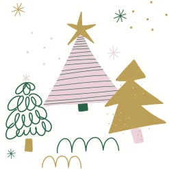 Servietten Im Lunchformat>PAPER + DESIGN Tissue-Serviette 33 x 33 cm Three trees 3-lagig