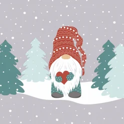 Servietten Im Lunchformat>PAPER + DESIGN Tissue-Serviette 33 x 33 cm Tomte in Forest 3-lagig