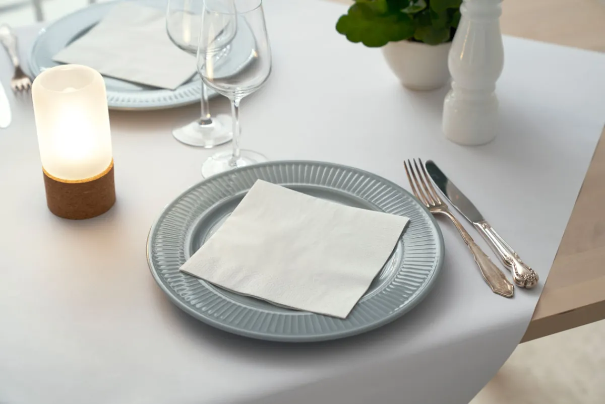 Servietten Im Dinnerformat>DUNI Tissue-Serviette 40 x 40 cm Weiß 3-lagig