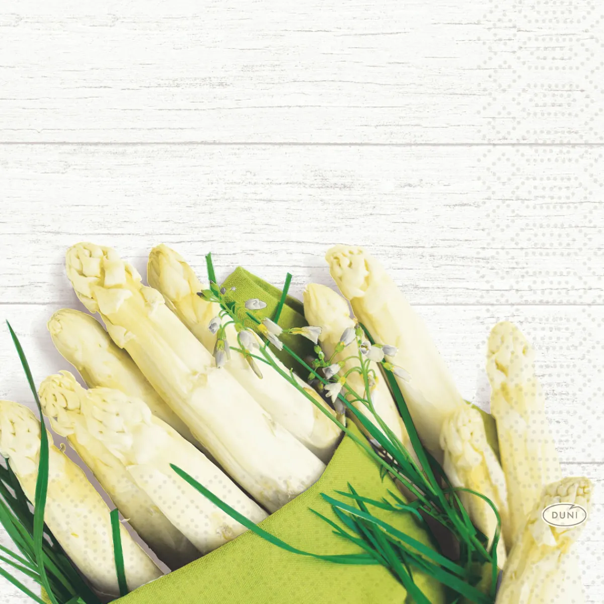 Servietten Im Lunchformat>DUNI Tissue-Serviette 33 x 33 cm White Asparagus 3-lagig