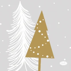 Cocktailservietten>DUNI Tissue-Serviette 24 x 24 cm Winter Trees 3-lagig