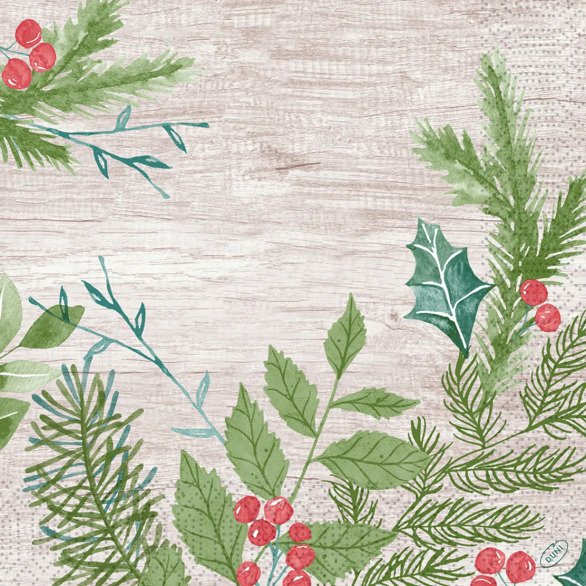 Servietten Im Dinnerformat>DUNI Tissue-Serviette 40 x 40 cm Winter Greenery 3-lagig