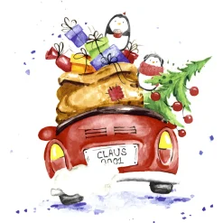 Servietten Im Lunchformat>PAPER + DESIGN Tissue-Serviette 33 x 33 cm Xmas Drive 3-lagig