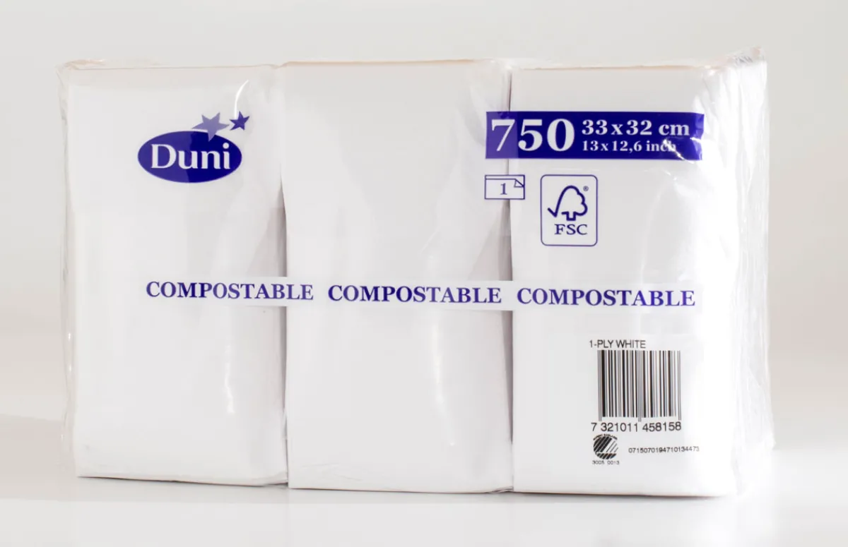 Servietten Für Serviettenspender>DUNI Tissue-Serviette für Spender 33 x 32 cm Weiß 1-lagig