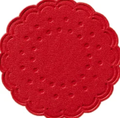 Untersetzer>DUNI Tissue-Untersetzer, rund Ø 7,5 cm Rot Mehrlagig