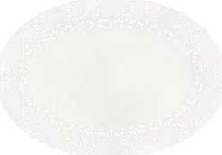 Tortenspitzen & Plattenpapier>DUNI Tortenspitzen oval 17 x 24 cm Weiß