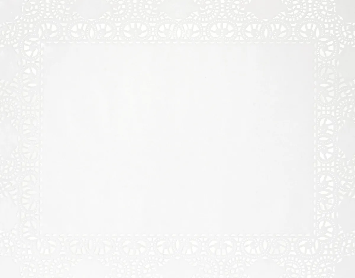 Tortenspitzen & Plattenpapier>DUNI Tortenspitzen rechteckig 20 x 30 cm Weiß