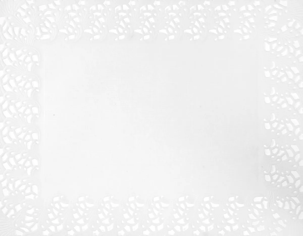 Tortenspitzen & Plattenpapier>DUNI Tortenspitzen rechteckig 35 x 45 cm Weiß