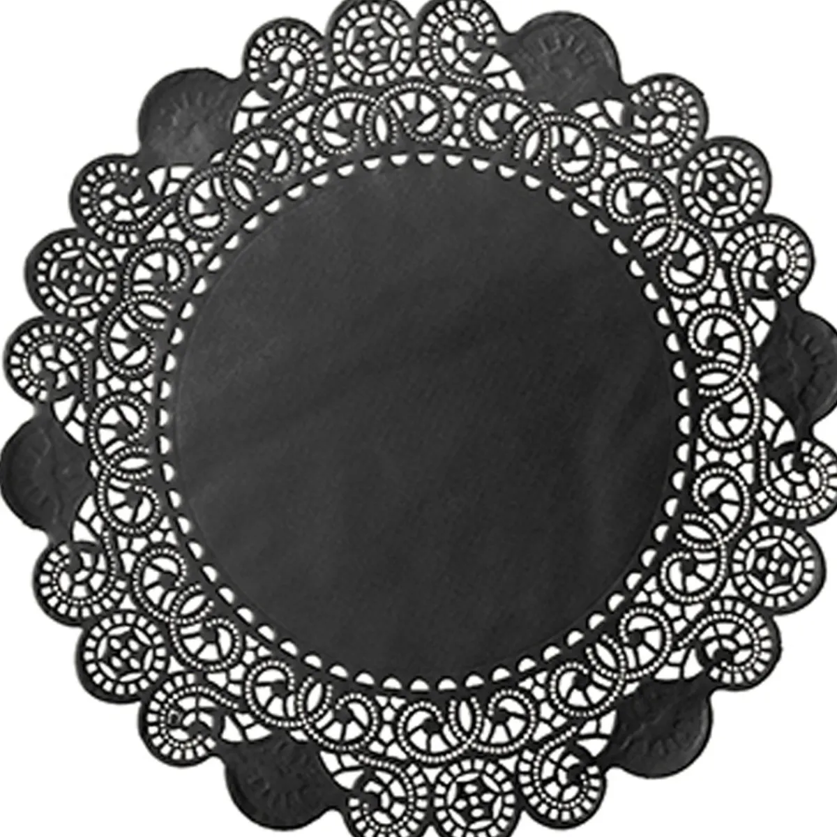 Tortenspitzen & Plattenpapier>DUNI Tortenspitzen rund Ø 19 cm Schwarz