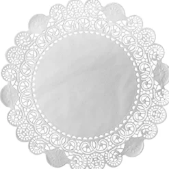 Tortenspitzen & Plattenpapier>DUNI Tortenspitzen rund Ø 15 cm Weiß