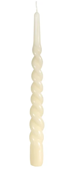 Stabkerzen>DUNI Twisted Candles 280 x Ø 22 mm 8 Std. Cream