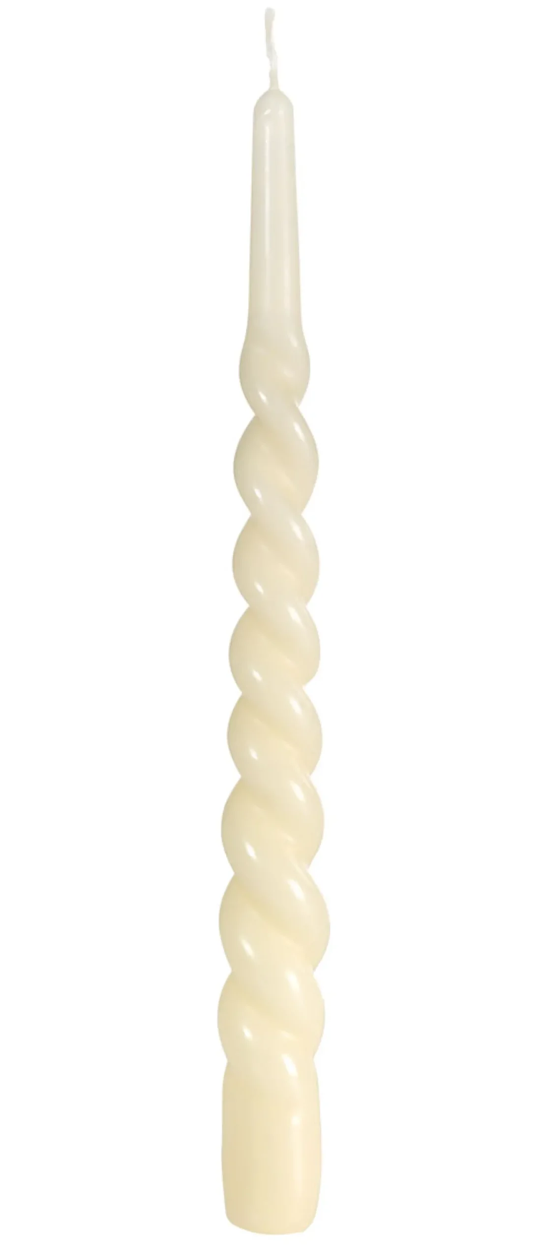Stabkerzen>DUNI Twisted Candles 280 x Ø 22 mm 8 Std. Cream