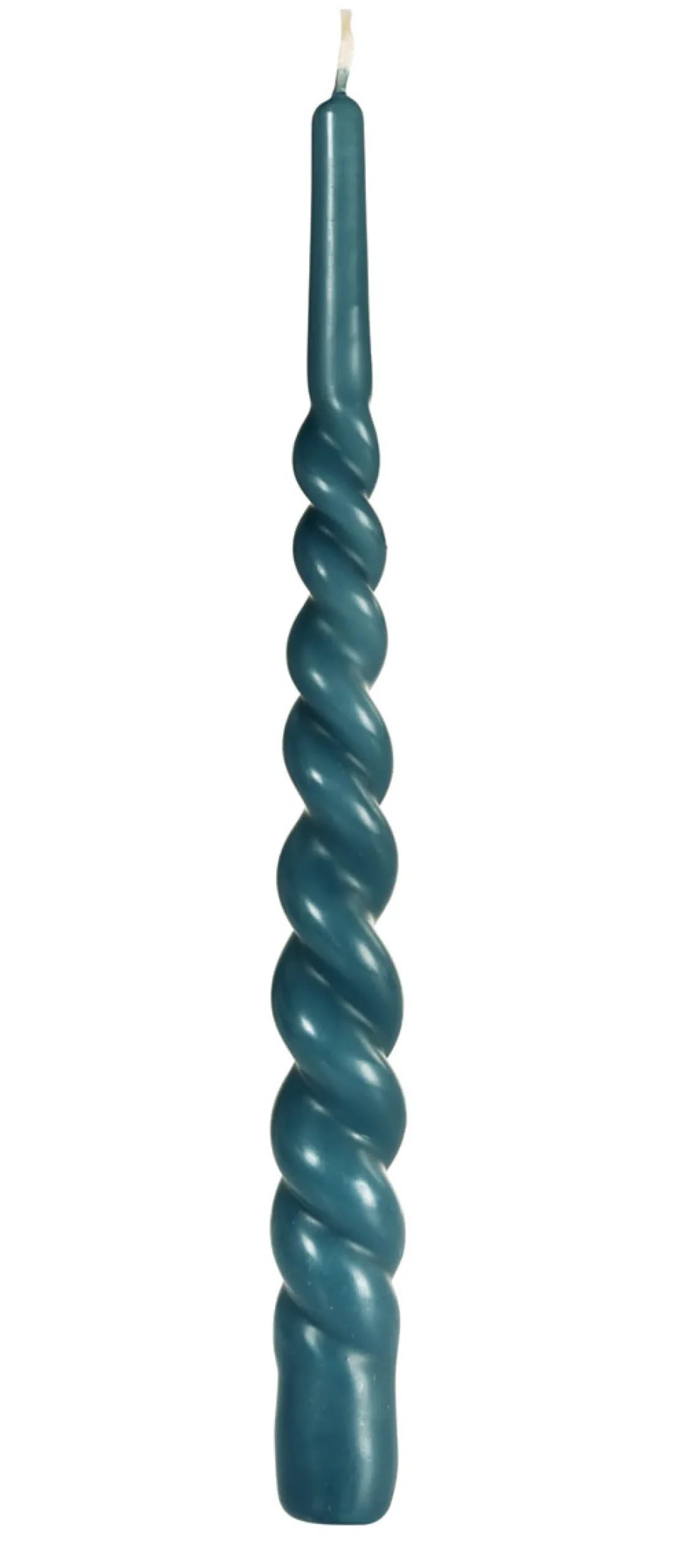 Stabkerzen>DUNI Twisted Candles 280 x Ø 22 mm 8 Std. Ocean Teal