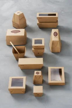 Boxen>DUNI Viking Slim Brick Deckel mit Fenster 1100 ml Braun