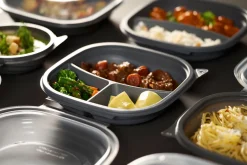 Boxen>DUNI Vista Box Large 670/460 ml Grau 2-Teilung